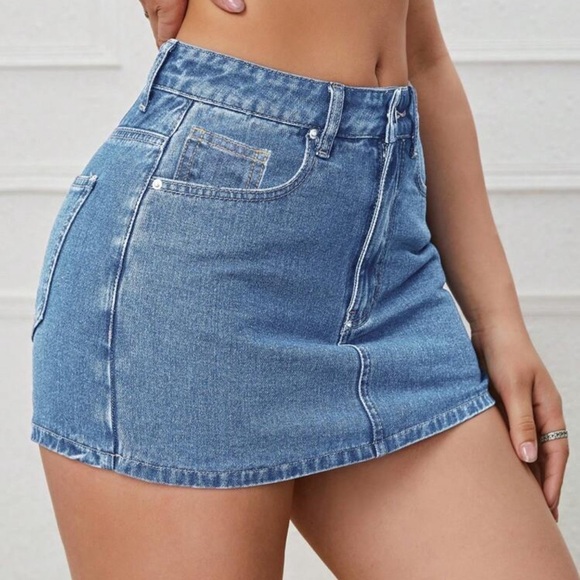 Denim Blue Women's Skort - Picture 2 of 6